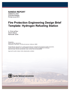 Fire Protection Engineering Design Brief Template: Hydrogen ... - prod sandia