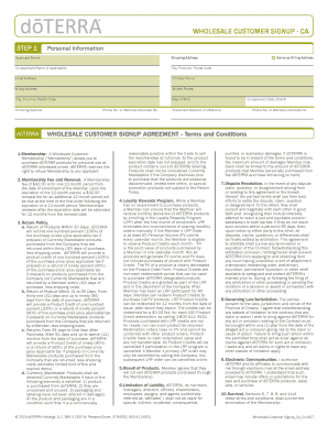 Wholesale Customer Signup Agreement - CA