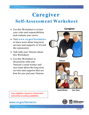 Caregiver Self-Assessment Worksheet