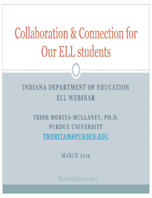 Collaboration & Connection for Our ELL Students power point - doe in