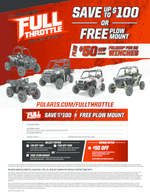 Polaris Coupon and Offer Form