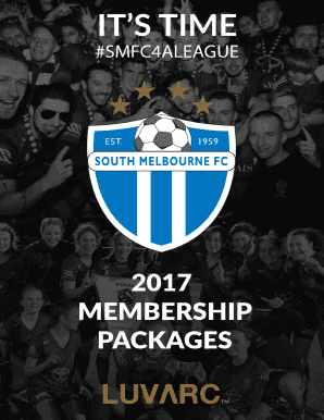 2017 South Melbourne FC Membership Form