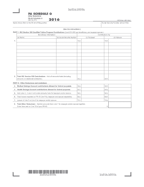 PA-40 Schedule O - Other Deductions
