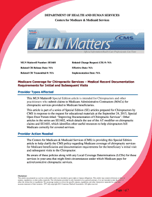 Editable cms medical record documentation requirements - Fill, Print