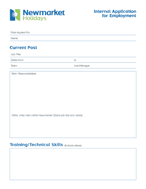 Internal Application for Employment
