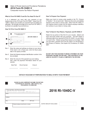Rhode Island Form RI-1040C-V