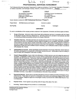 Sample contract for services - PROFESSIONAL SERVICES AGREEMENT - in