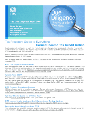 IRS EITC Due Diligence Guide