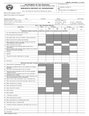 Brewer's Report of Operations