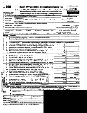 Form 990 Return of Organization Exempt From Income Tax