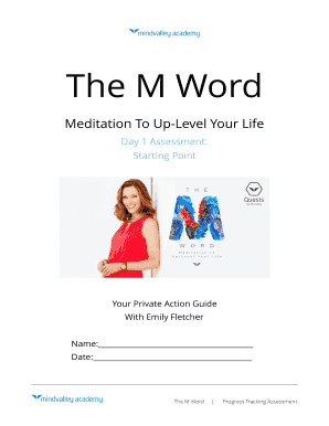 The M Word Progress Tracking Assessment