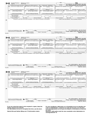 Canada T5 Statement of Investment Income