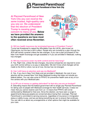 Fillable Online plannedparenthood At Planned Parenthood of New ...