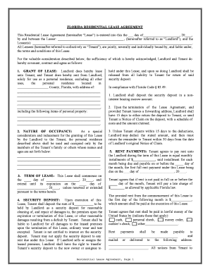 Florida Residential Lease Agreement