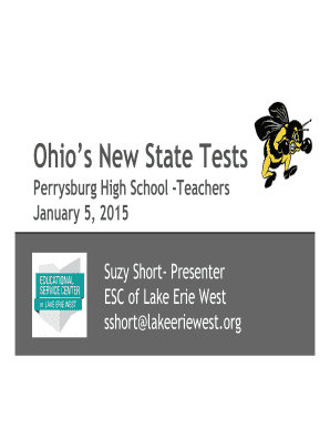 Fillable Online Ohio's New State Tests - Perrysburg Schools Fax Email ...