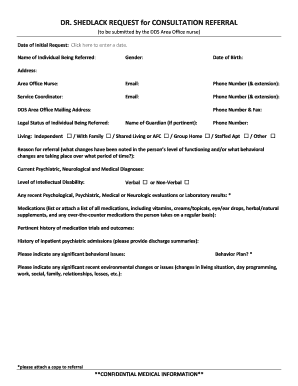 Request for Consultation Referral