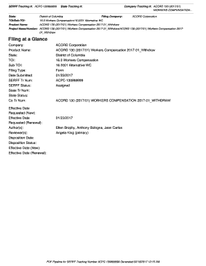 ACORD 130 Workers Compensation Application