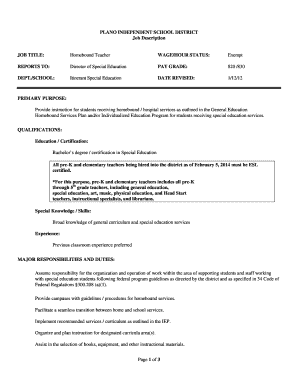 Homebound Teacher - pisd