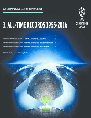 UEFA Champions League statistics handbook, UEFA Champions League