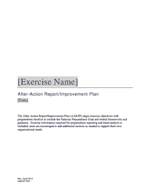 Hseep pdf - After-Action Report/Improvement Plan Template - training dps mo