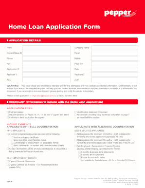 Home Loan Application Form