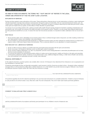 The Joint Chiropractic Terms of Acceptance