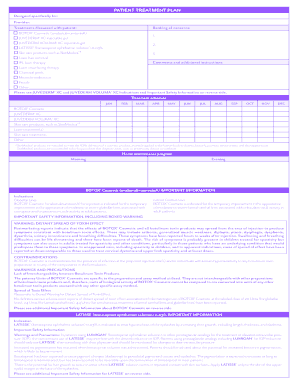 Patient Treatment Plan