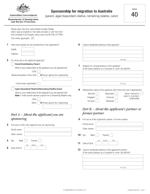 Sponsorship for Migration to Australia