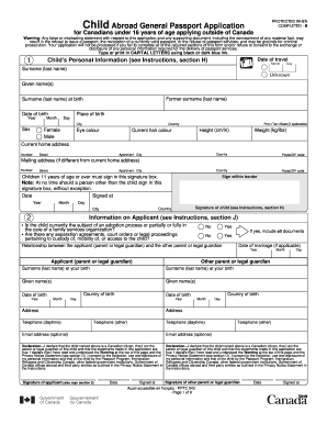Canadian Child Passport Application