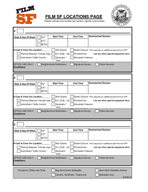 Film Location Permit Application