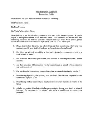 Victim Impact Statement Guide