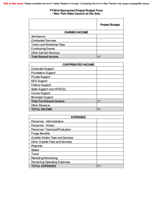 Sponsored Request Form - New York State Council on the Arts