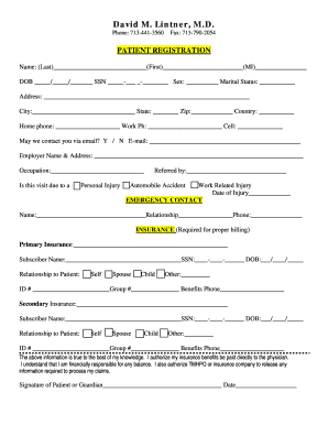 Patient Registration Form