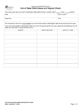 Out of State Child Abuse and Neglect Check