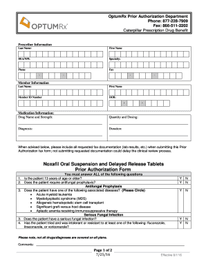 OptumRx Noxafil Prior Authorization Form