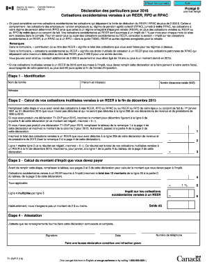 Déclaration des particuliers pour 2016 une fois rempli