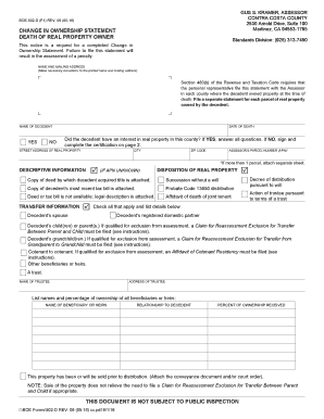 California Change in Ownership Statement