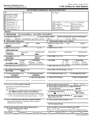 USCIS Form I-130 Petition for Alien Relative