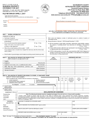 California Business Property Statement