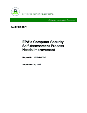 EPA's Computer Security Self-Assessment Process Needs - epa