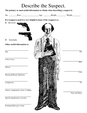 Suspect Description Form