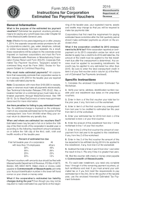 Massachusetts Corporate Estimated Tax Payment Vouchers