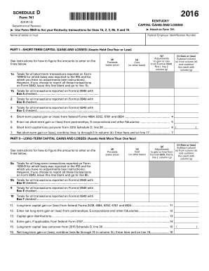 Kentucky Form 741 Capital Gains and Losses