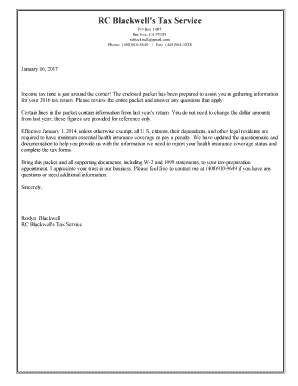 2016 US Federal Tax Organizer
