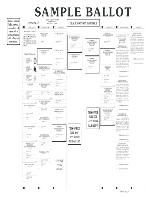 Alabama Absentee General and Constitutional Amendment Election Ballot