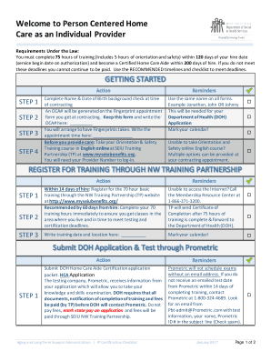 Washington State Home Care Aide Certification Checklist