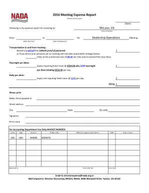 Following is my expense report for traveling to:
