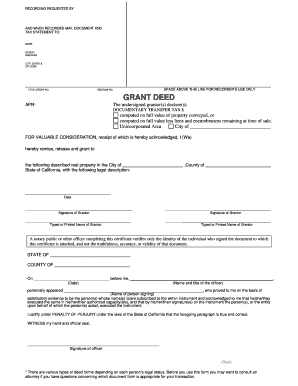 California Grant Deed