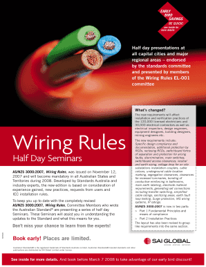 Wiring Rules Seminar Registration Form