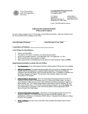 I-130 Petition for Alien Child